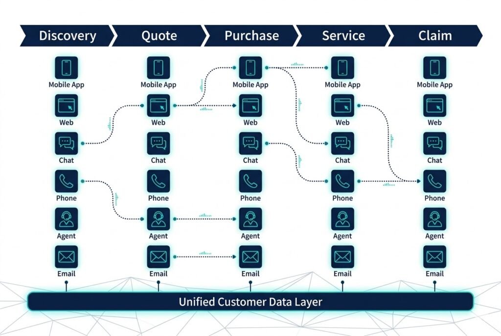 7 Strategies for Scaling Embedded Insurance and Omni-Channel CX 3 5 Stages of bridging the digital-human gap